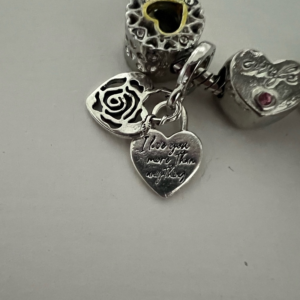 Wife Charm Bracelet Anniversary Wedding Gift Pandora Style Heart Love Jewelry - Picture 4 of 4